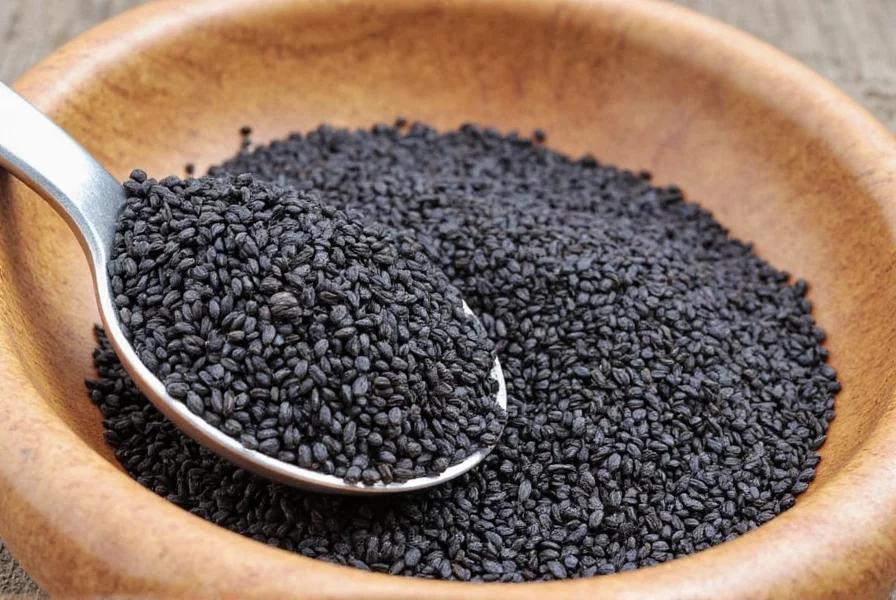 Bowl of organic black seeds nigella sativa
