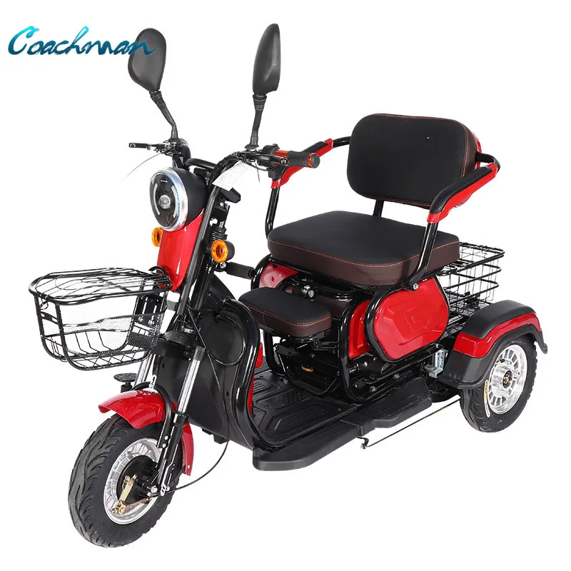 

Coachman china 3 speed 48v 600w 20ah large battery electric tricycle wholesale three wheels super power adult electric tricycle