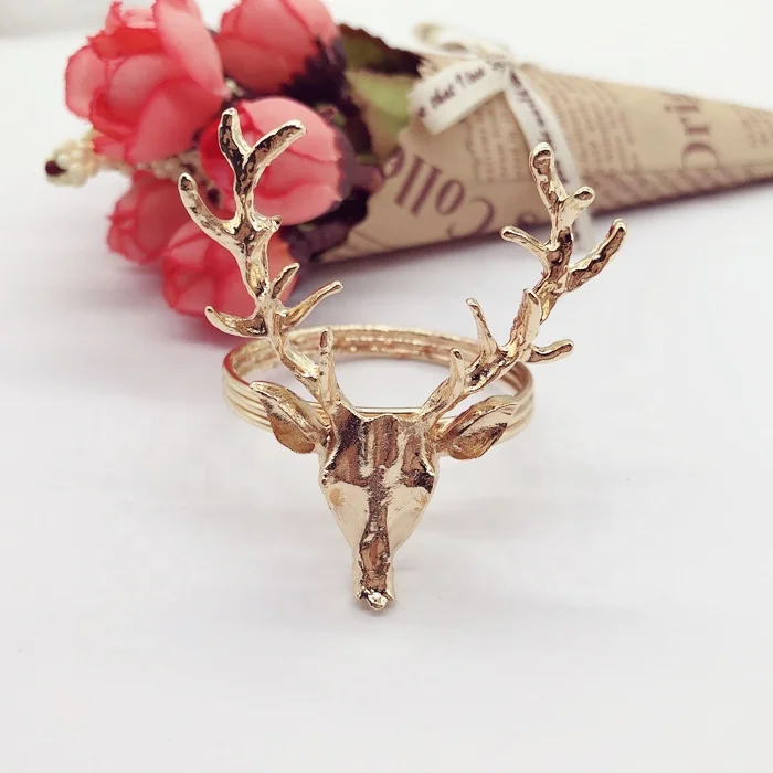 napkin ring light gold REINDEER.jpg