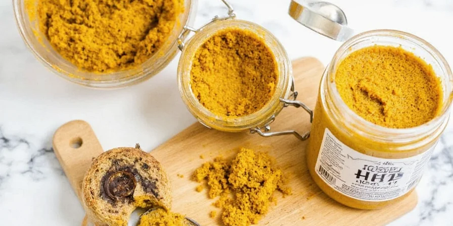 Mixing homemade mustard