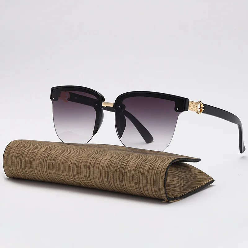 

New arrival 2021 Sunglasses square half frame glasses trendy ladies shade UV400 sunglasses women