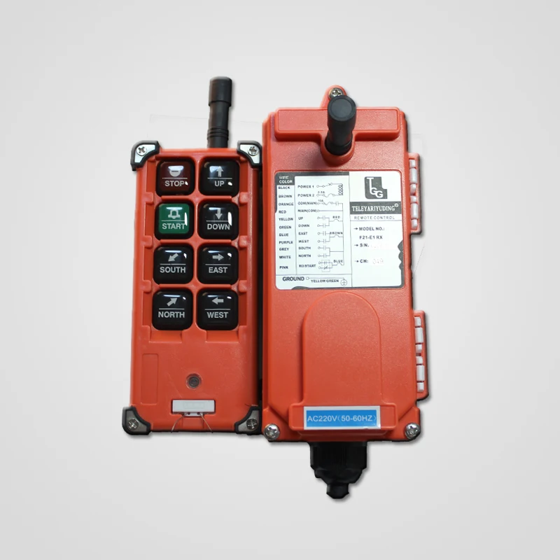 

Industrial Crane AC 220/380 V Wireless Remote Control 1 Set 8 Buttons CE ISO Industrial Equipment F21-E1B