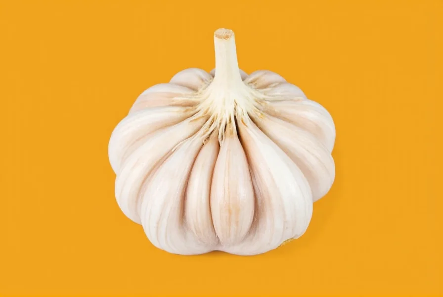 Garlic cloves next to common kitchen measurements