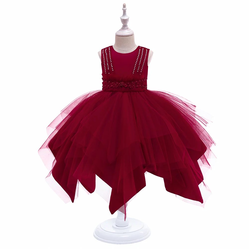 

MQATZ Latest Design Baby Girls Ball Gown Fluffy Frock Designs For Girls L5210, Light pink,dark pink, white, maroon