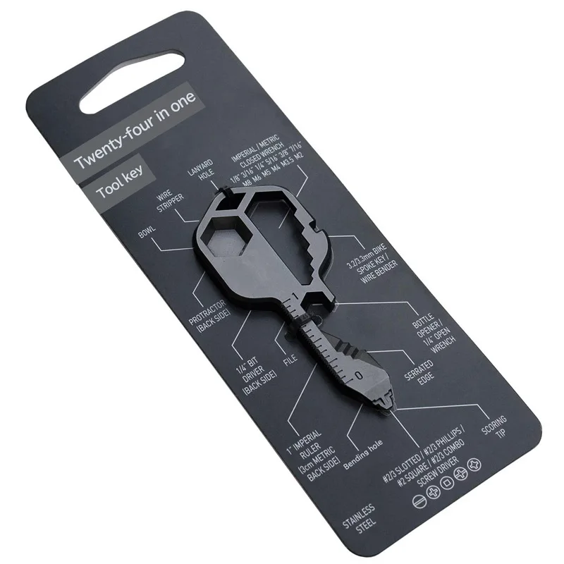 

24 in 1 Stainless Steel Mini Multifunctional Key chain Screwdriver Outdoor Pocket Repair Tool