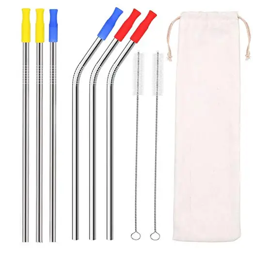 

Reusable Drinking Straws Travel Case cotton Storage Bag for Straws, Natural color