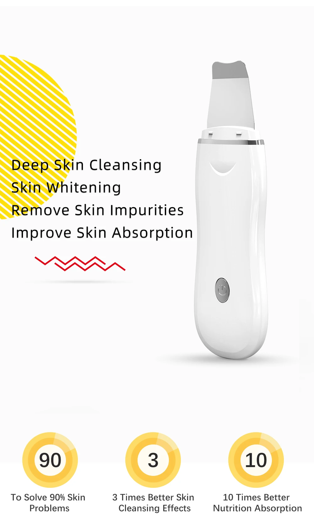 
Portable electric facial dead skin peeling machine professional sonic face cleaning spatula ultrasonic skin scrubber 
