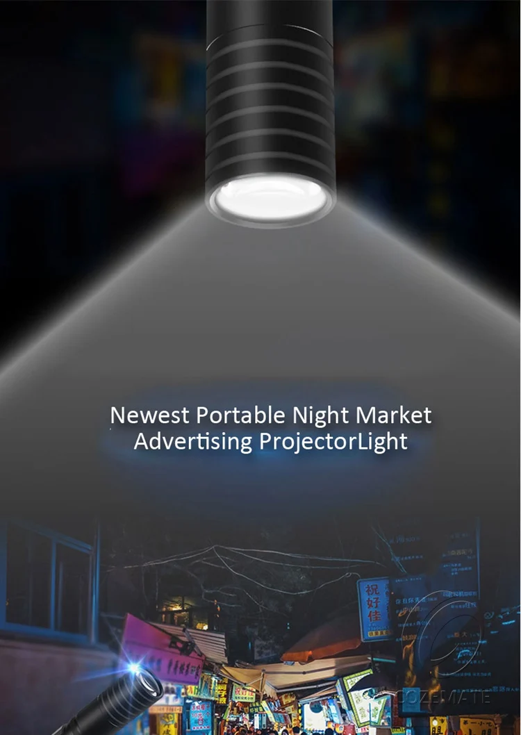 Portable Mini Gobo Projector Logo Waterproof Rechargeable Wireless Logo