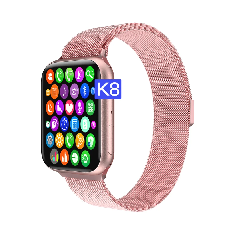 

2021 Smart Watch K8 44MM IWO Series 5 6 1.54inch HD screen Wireless charge Men Women SmartWatch Phone for IOS Android