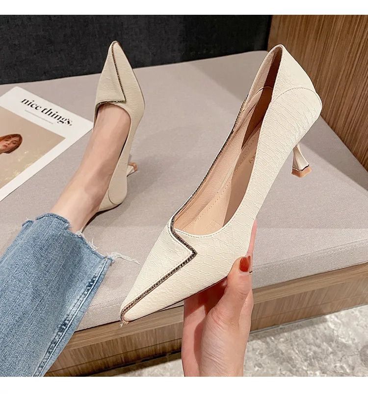 

New Design Rhinestone Stiletto Heels Shoes Pointed Toe Women's Fashion Pumps
