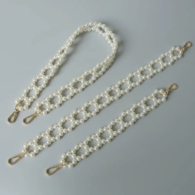 

New Fashion Woman Handbag Accessory Parts Pearl Acrylic Resin Chain Pearl Bag Strap, As picture