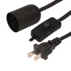 Good price usa salt lamp light cable us lamp with 303 switch E26 socket power cord