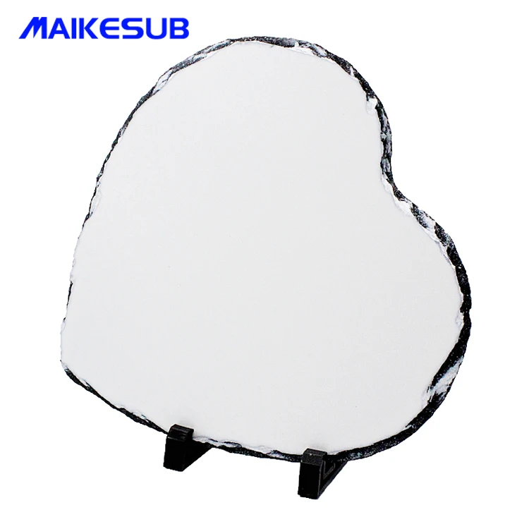 
Best-selling heart shape sublimation blank rock slate photo for family decoration 