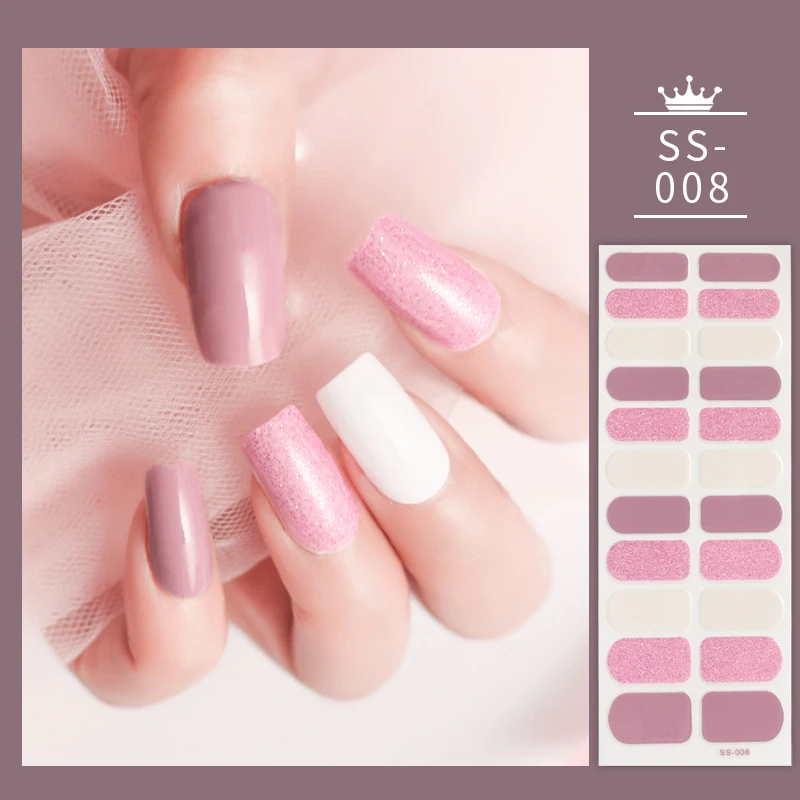 

Hot sale fashional Guangzhou xu baolai factory nail art nail stickers & wraps, 38 colors
