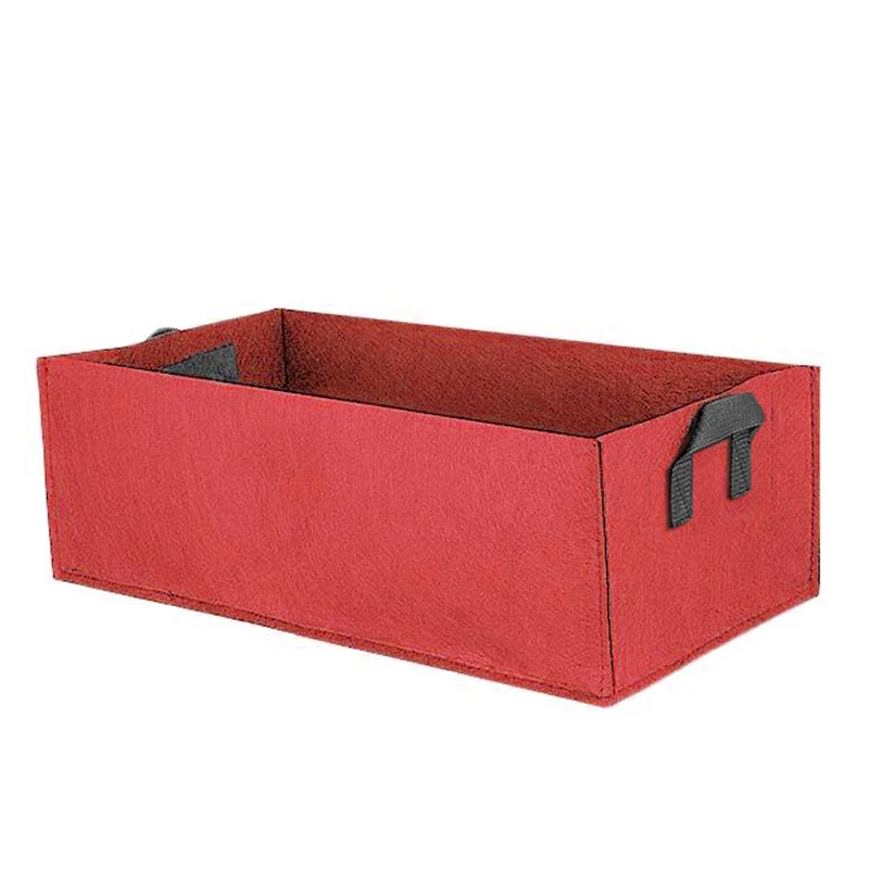 

Reusable felt grow bag orange green