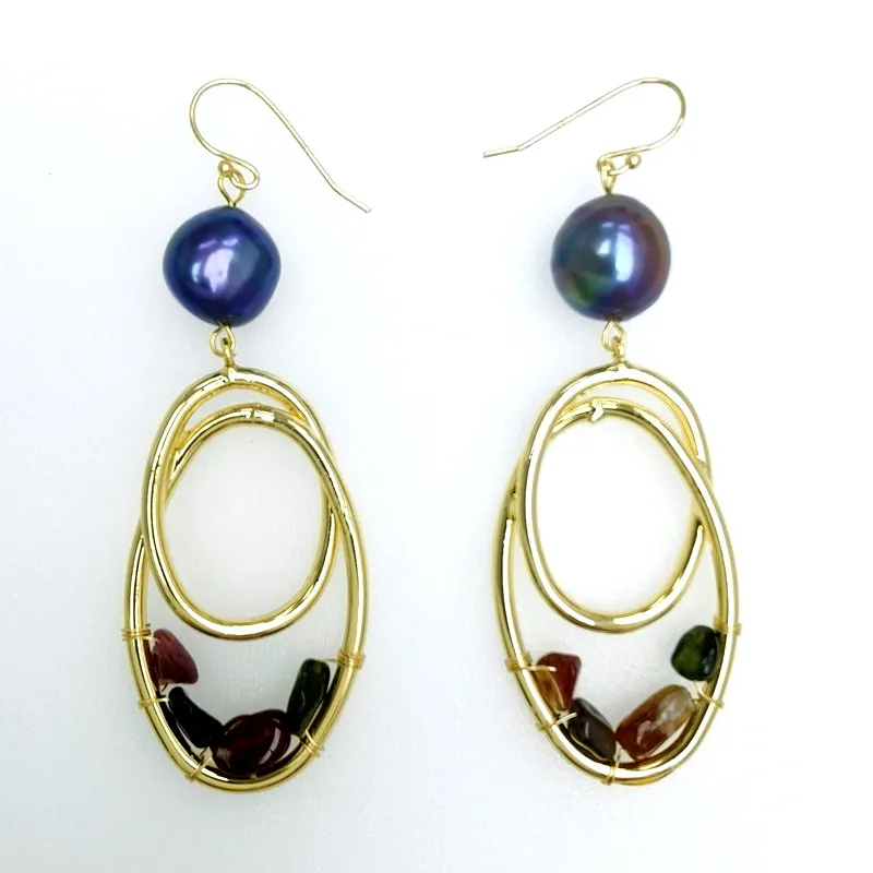 

E343 wholesale Hot Selling black pearl Drop Earring Rhinestone Heart Luxury Pearl Jewelry best Price Hypoallergenic Earring