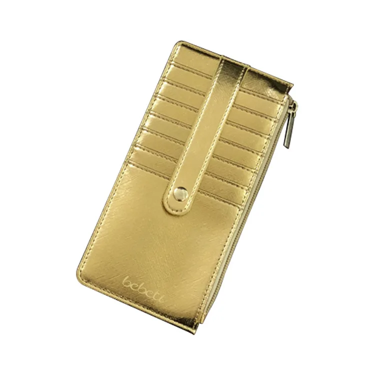 

Fashion ladies wallet creative PU bank card zipper card package., Black and brown