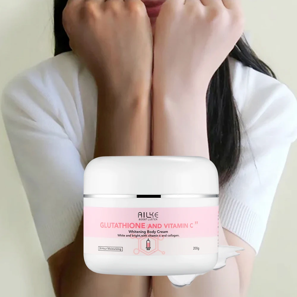 

Private label 200g organic body bleaching cream strong for black skin whitening body cream, White cream