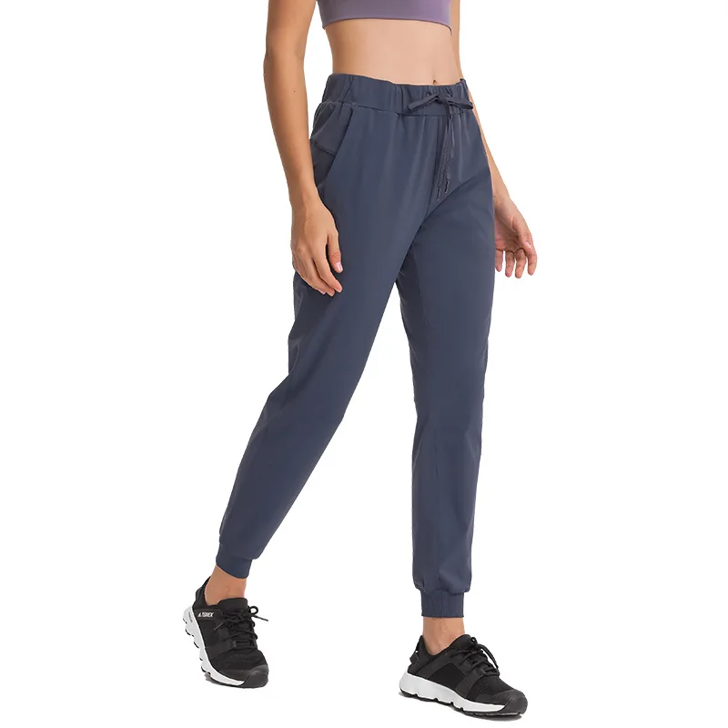 

Side Pocket Sport Leggings Yoga Sweat Pants Athletic Jogging Yoga Pants Loose Womens Nylon Jogger Sweatpants