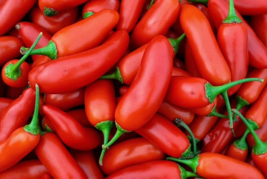 Comparison of red and green jalapeno peppers