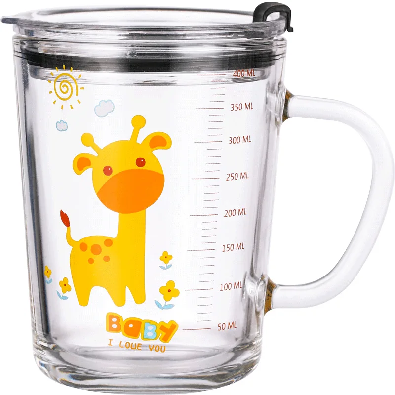 

Custom Water Coffee Beer Cute Clear Juice glass Mug Coffee Cup cup for car/home With Lid