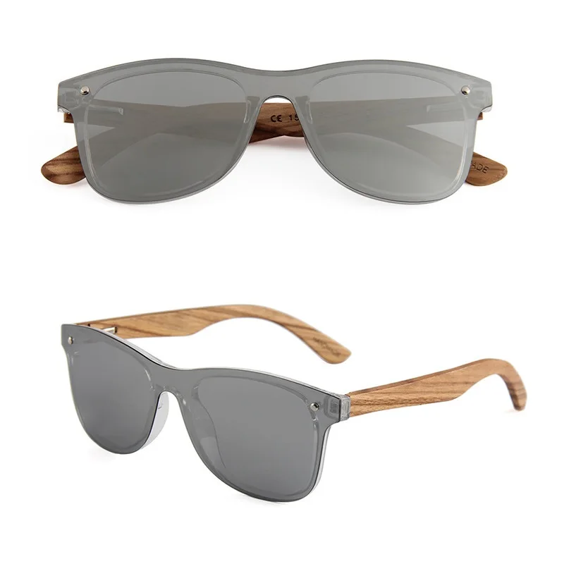 

Wholesale Polarized TAC One Piece Lens UV400 PC Frame Wood Leg Fashion Sunglasses 2021