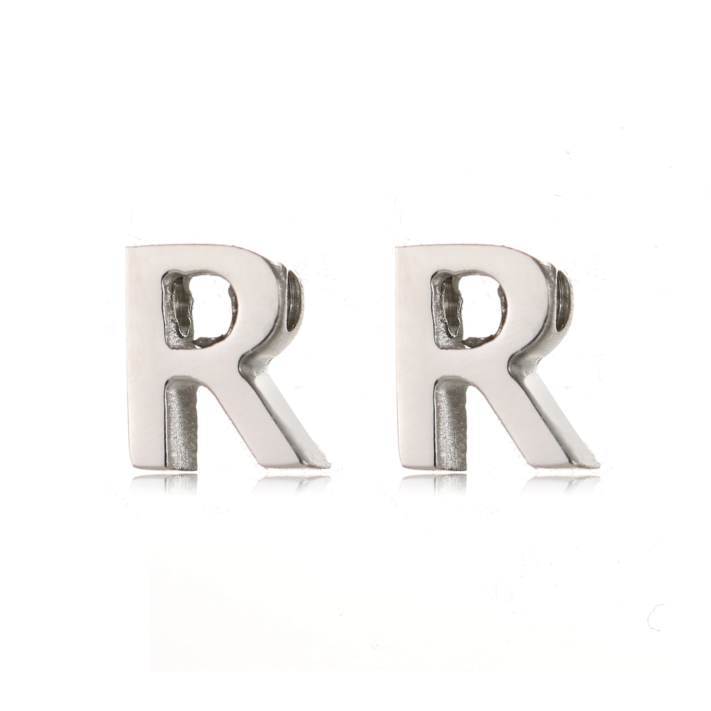 

Female Fashion Stainless Steel Silver Color Letter R Letter Pendant Necklace Initial Charm