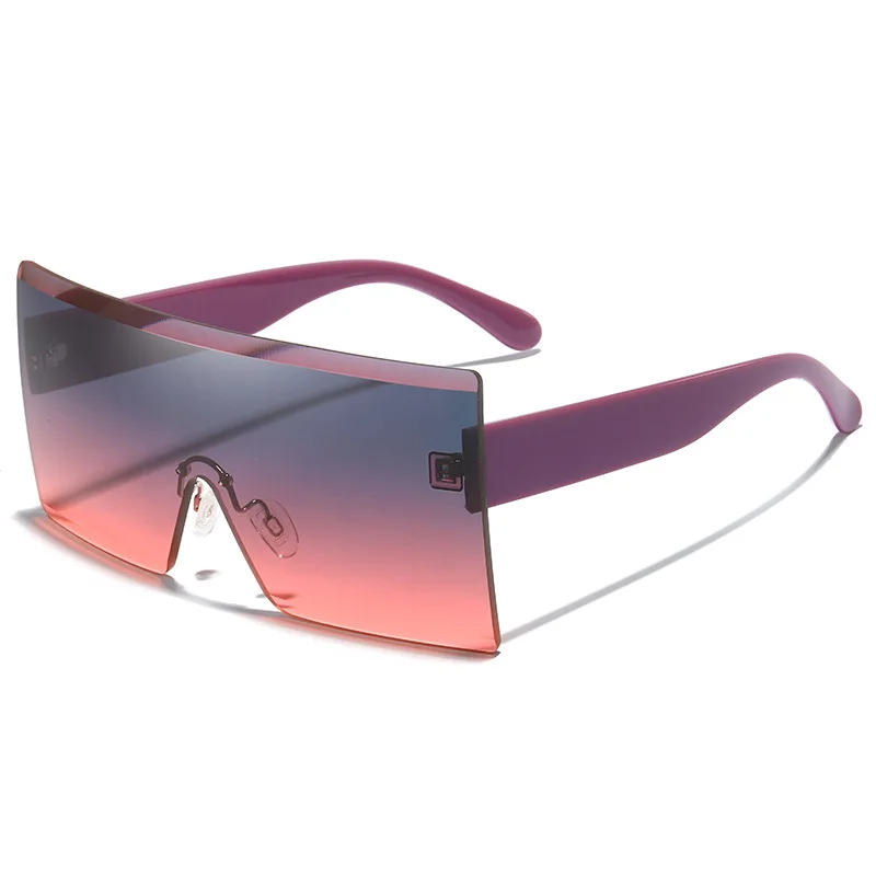 

2021 New Square Women Fashion Oversized Vintage Glasses Men Shades Retro Gradient Colors Sunglasses