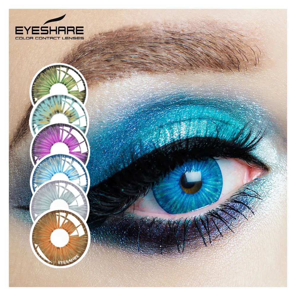 

EYESHARE New arrival Custom Private Label 12 Color New York Pro Colors Eye Contacts Lenses, 12color