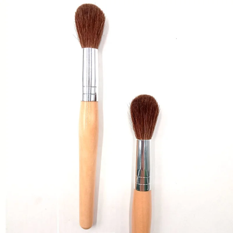 

2021 Professional Soft Animal Hair Makeup Brushes Vegan Wood Handle Blush Brush for Woman & Men
