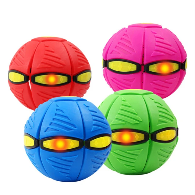 

J450 Tik Tok Same Style Outdoor Garden Beach Game Toys Flat Ball Flying Magic UFO Throw Disc Ball With LED Light