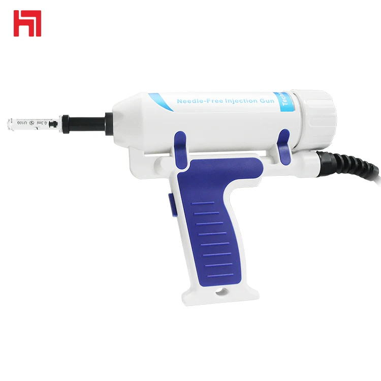 

HAAMEE Noninvasive Needleless Meso Beauty Gun No Needle Mesotherapy Wrinkle Removal Electric Hyaluronic Injection Pen, Blue white