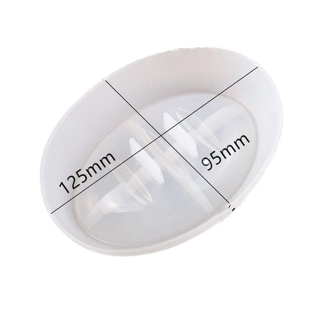 

DIY handmade custom oval soap box silicone resin mold craft molds, White