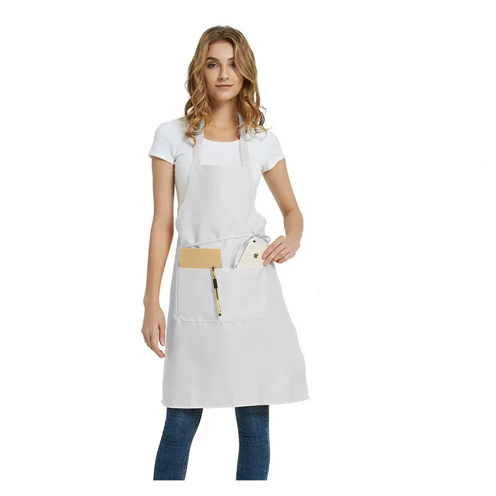 

White Kitchen Crafting Bbq Drawing Cooking Coffee Unisex White Commercial Bib Apron, Black,white