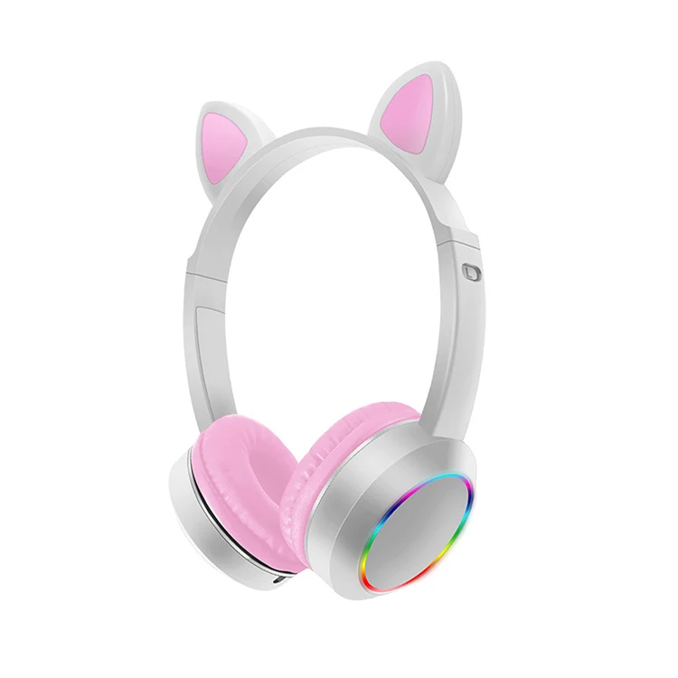 

buy kids gaming cat ear headphones wireless with mic