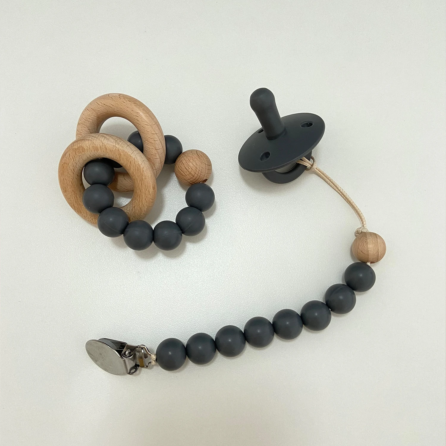 

2021 Trending DIY Custom Infant Pacifier Clip Holder Dummy Chain, 9 colors/custom color