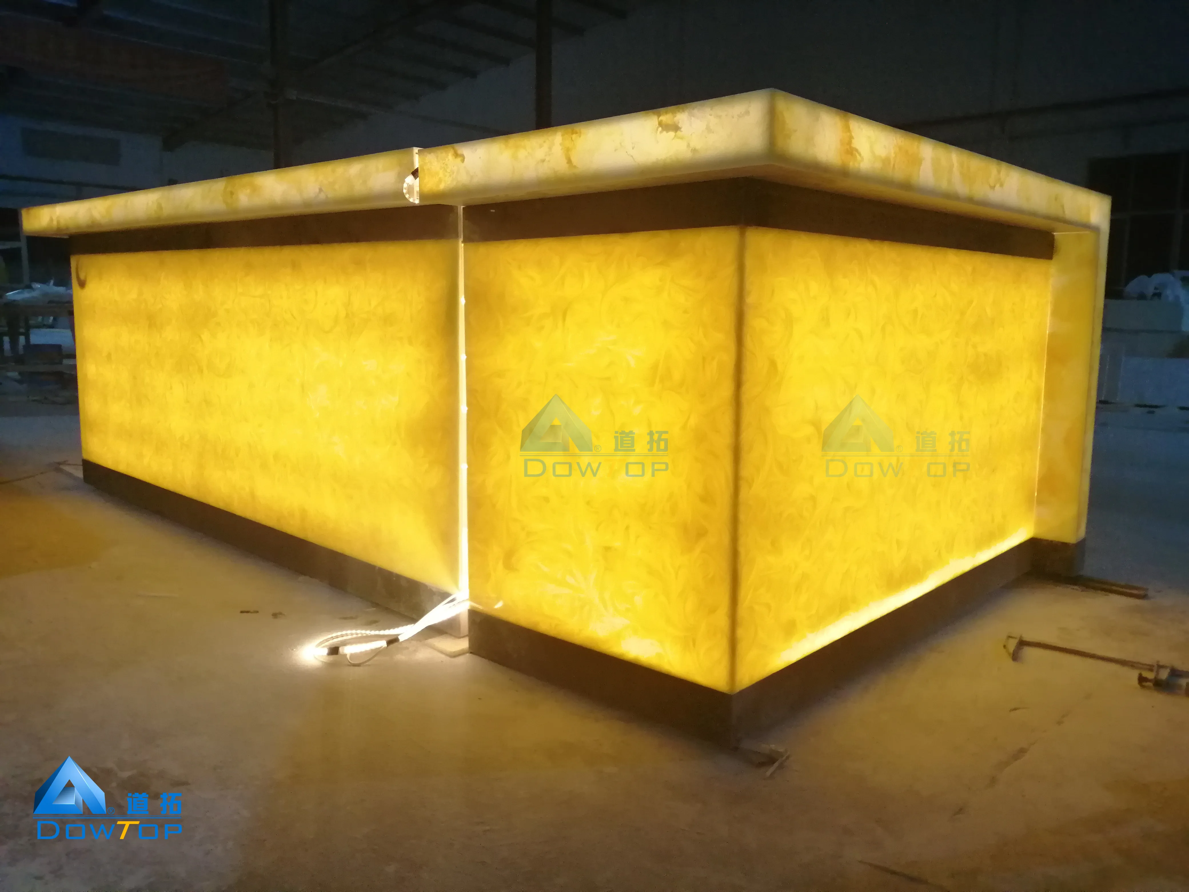 Solid Surface Modern Black Bar Counter Wine Club Bar Table