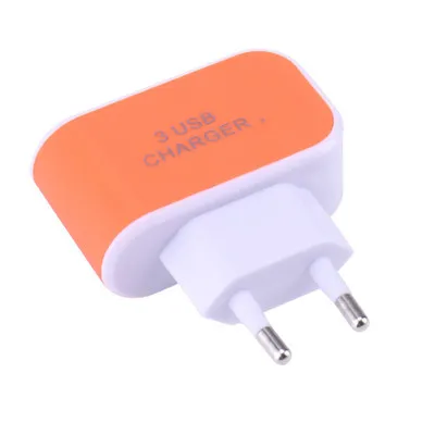 

Factory cheap price universal wall socket 3 usb ports mini colorful fast car mobile phone charger for iphone X Xr 11 pro max, Black ,blue , orange, green,pink