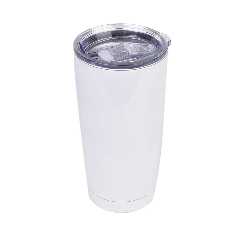 

20oz White Blanks Coffee Beer Travel Mug 18/8 Stainless Steel Vacuum Insulated Tumblers For Sublimation Printing, White color