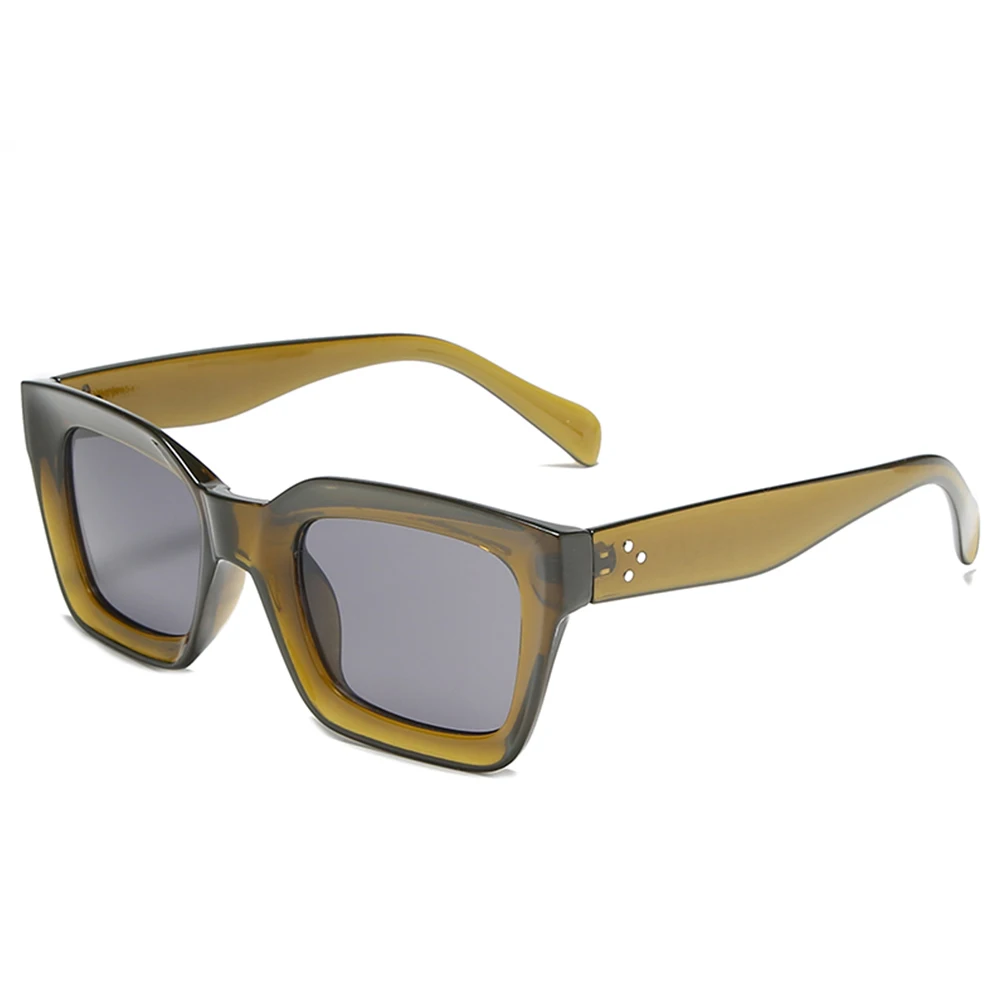 Keloyi 2021 New Arrivals Sunglasses Gradual PC Fashion UV400 Girl Sun Glasses Black Plastic Gradient Unisex Square Shades