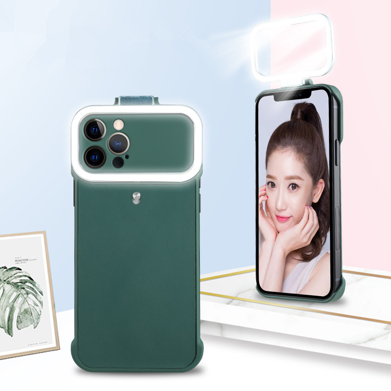 

Hot sale fashion Led Selfie Light Phone Case Ring Light Phone Case For iPhone 12 pro