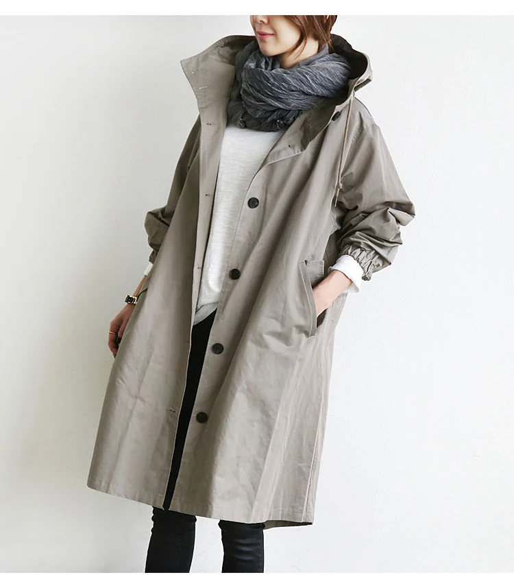 

YQ146 free shipping New Autumn design long style coat custom made women trench coats wholesale women jackets coat