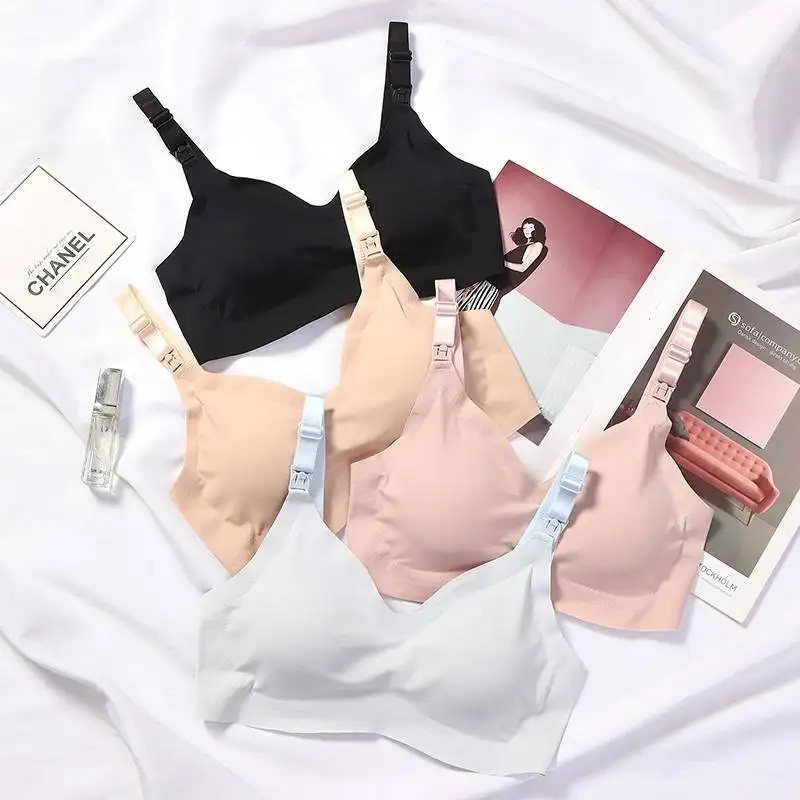 

Stylish Seamless Upper Buckle Maternity Nursing Bra