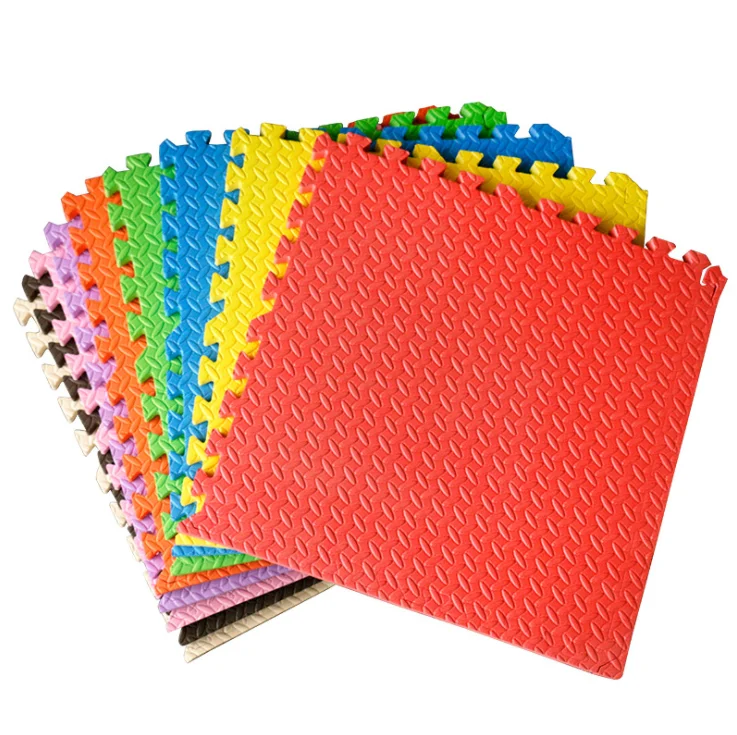 

Tapis de sol en mousse EVA Foam Puzzle Mat Plastic Packaging Color Card High Density Eco Friendly Leaf Pattern, Customized color