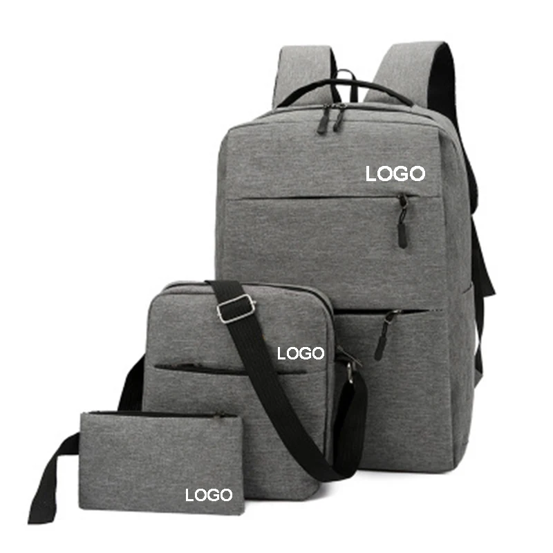 

Wholesale 2020 new arrival leisure 3 pcs outdoor business laptop backpack college students bag, Customized color