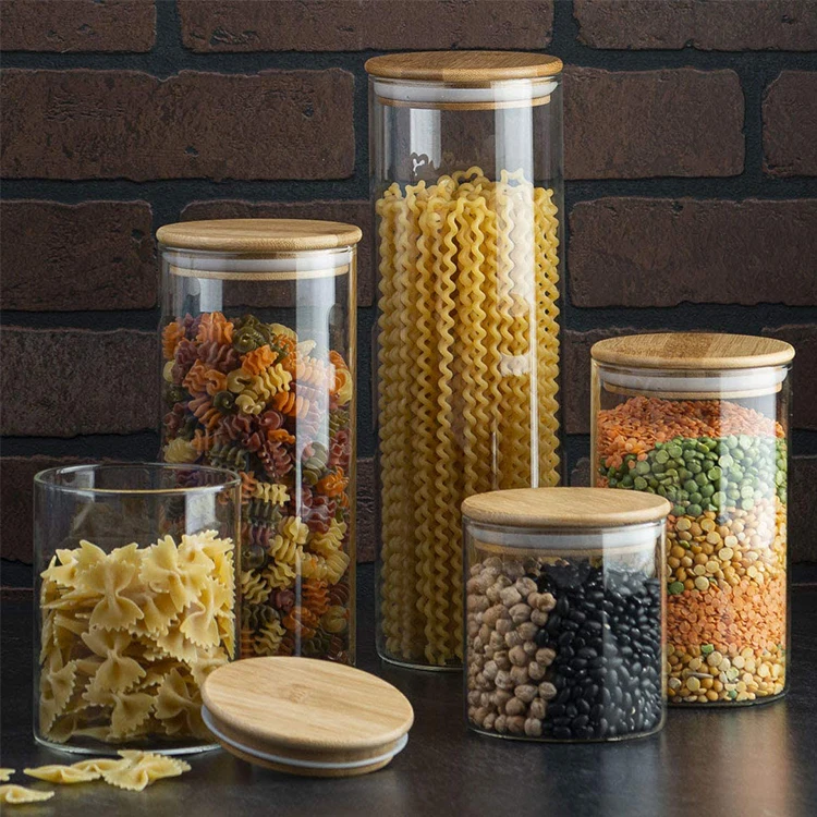 

Wholesale Sale BPA free Sugar Rice Food Storage Containers Set Glass Jar Manufacturers, Transparent