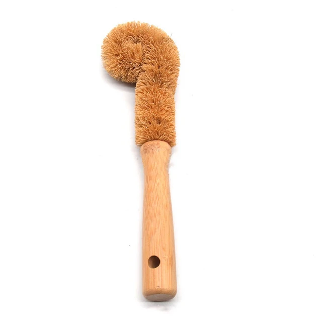 

Direct Sales Home cleaning brush bamboo and coconut palm long handle cleaning cup brush