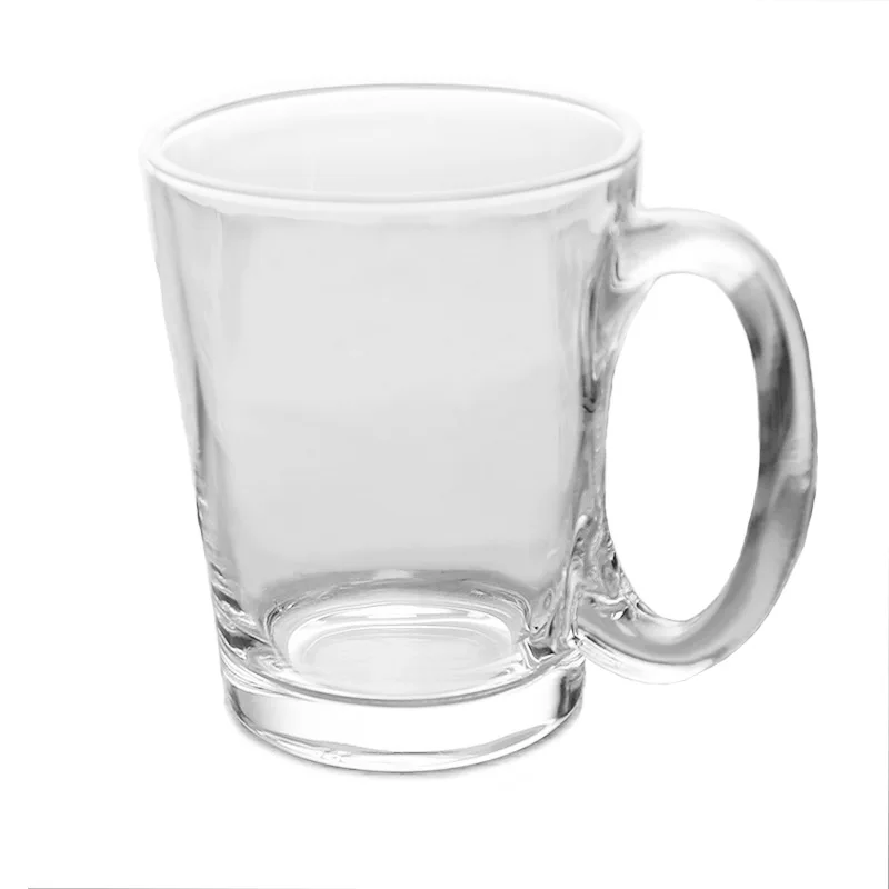 

Sublimation custom 300ml customized reusable blank tea cup clear glass milk coffee mug for hot water, Customized colors acceptable