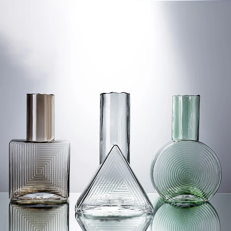 

Modern Clear Decoration Hand Blow Galss, Green/white/brown