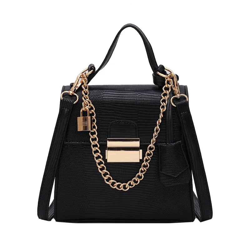 

2019Fashion design PU leather mini lock women shoulder hang bags crossbody